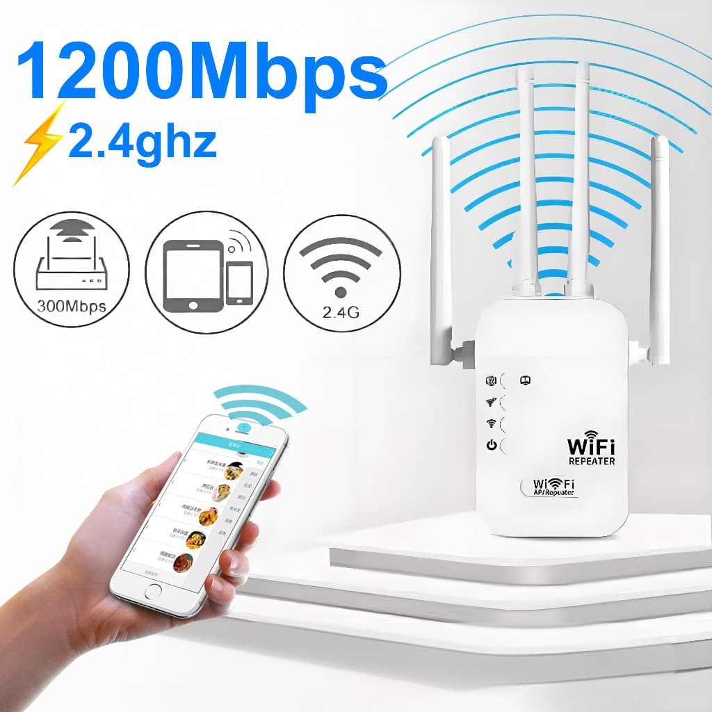 Repetidor Amplificador de Sinal Wi-Fi: Ultra Rápido, 1200 Mbps, Sinal Forte, Tensão Bivolt -G8