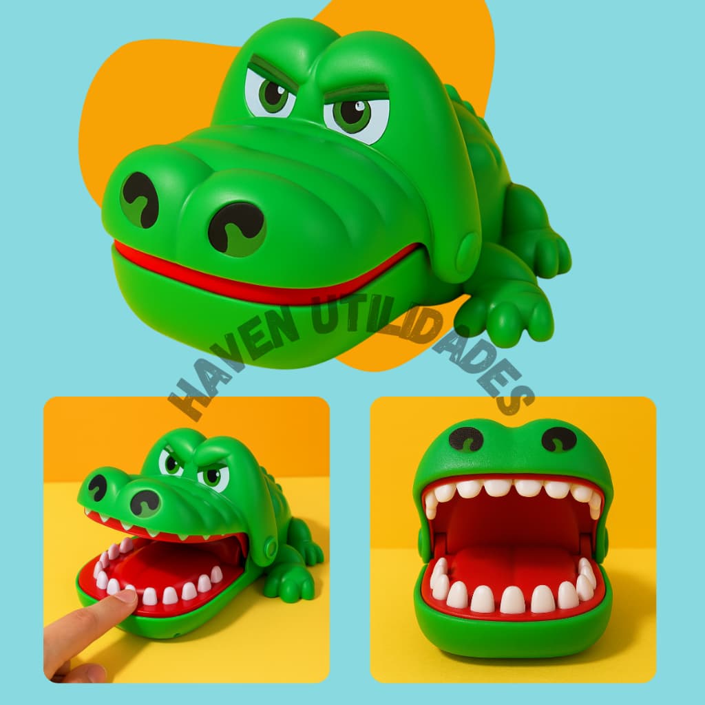 Brinquedo Infantil Jacaré Morde Dedo Crocodilo Dentista Pegadinha Criança Jogo Mordida Diversão