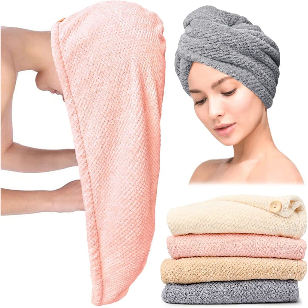 3/5/10 PCS Toalha De Cabelo Banho Toalha Grossa Mágica para Secar Cabelo de Microfibra Grossa Touca