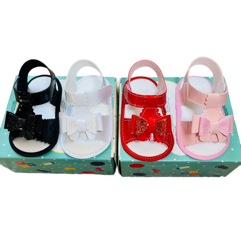 Kit 4 Pares Sandalias Femininas Laço Para Bebê Menina e Reborn