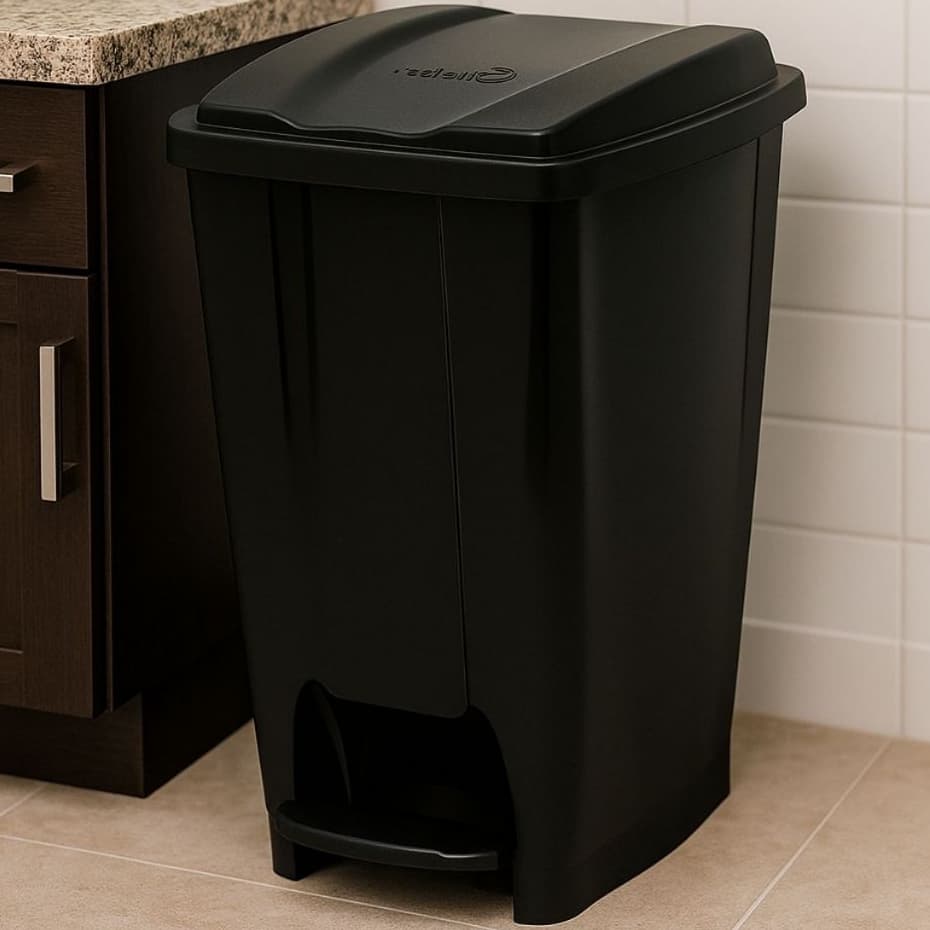 Lixeira com Pedal 20 litros em Plastico Reforçado Multiuso Cozinha Banheiro Jaguar