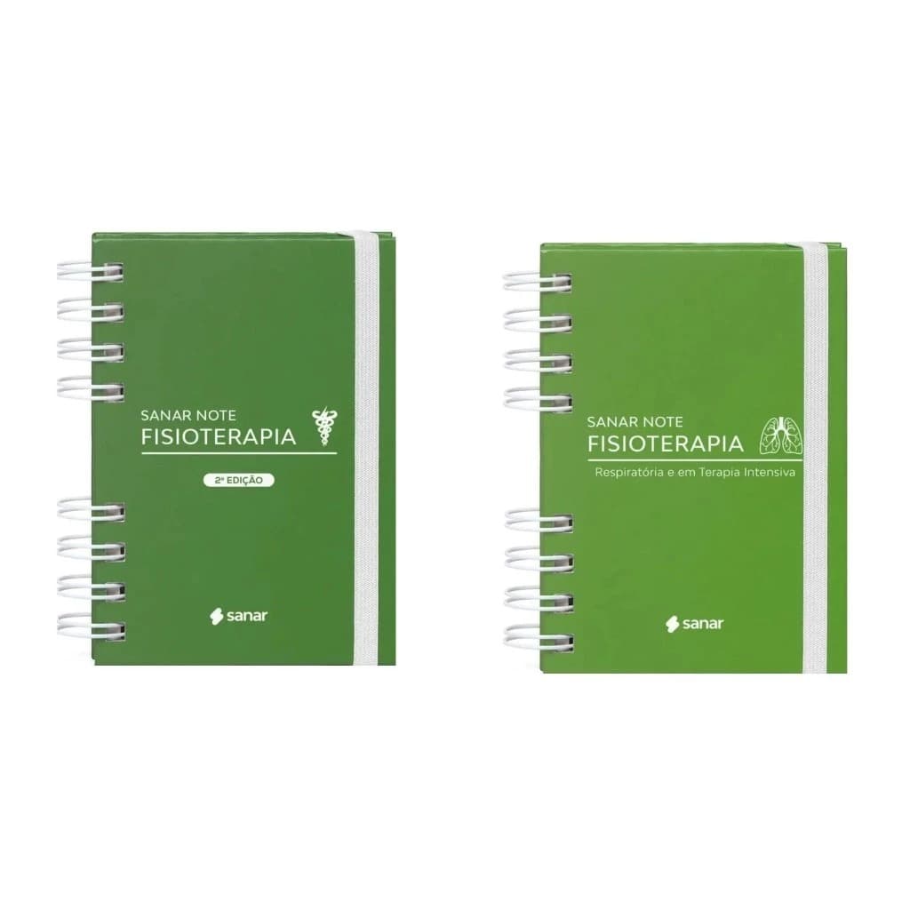 Kit Livros Sanar Note Fisioterapia +  Note Fisioterapia Respiratória
