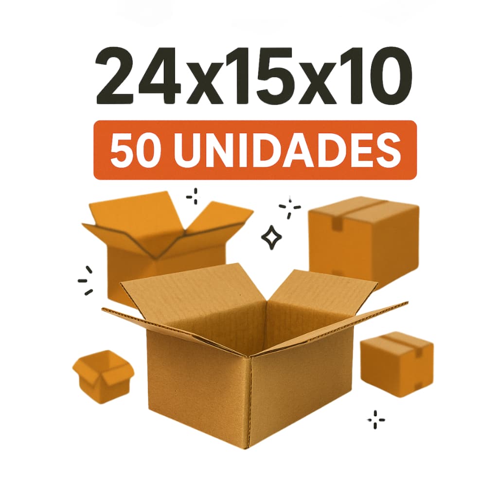 50 caixas de papelão 24x15x10 maleta correios envios direto da fabrica reforçada premiun