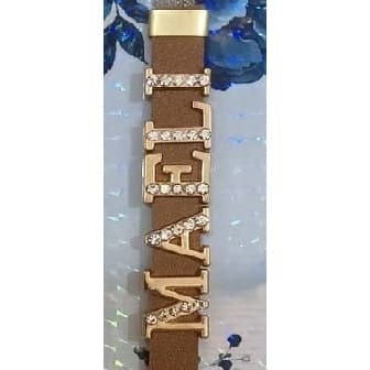 Nome Personalizado - Letras Metálicas para Capa – Elástico com Nome Toque Especial na Personalização