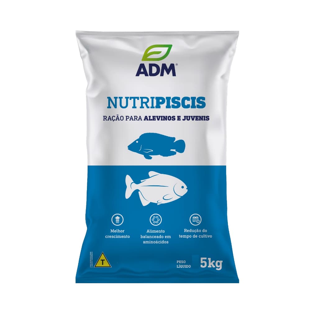 Ração Nutripiscis Al 55 Em Pó Para Todo Tipo De Peixe Ate 3g Alevinos Filhotes Adm Fracionada