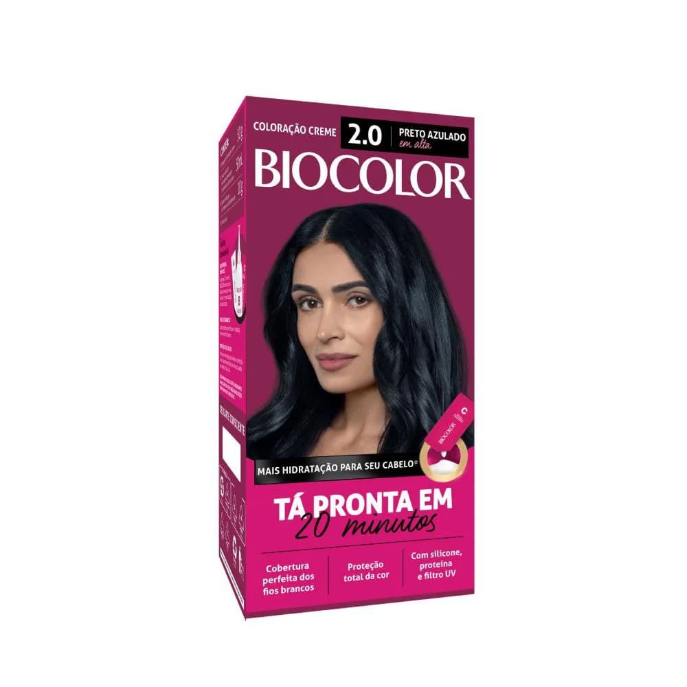 Tintura Biocolor Preto Azulado 2.0 Mini