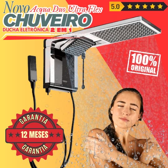 CHUVEIRO / DUCHA ELETRÔNICA ACQUA DUO ULTRA – LORENZETTI | FUNCIONA COM GÁS, SOLAR E ELÉTRICO