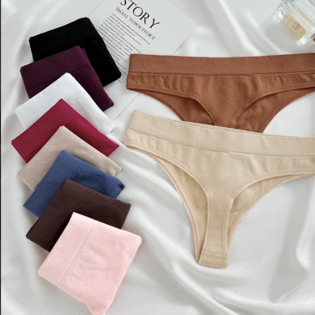 Kit 4 calcinhas Microfibra Modelo Fio Dental Feminina