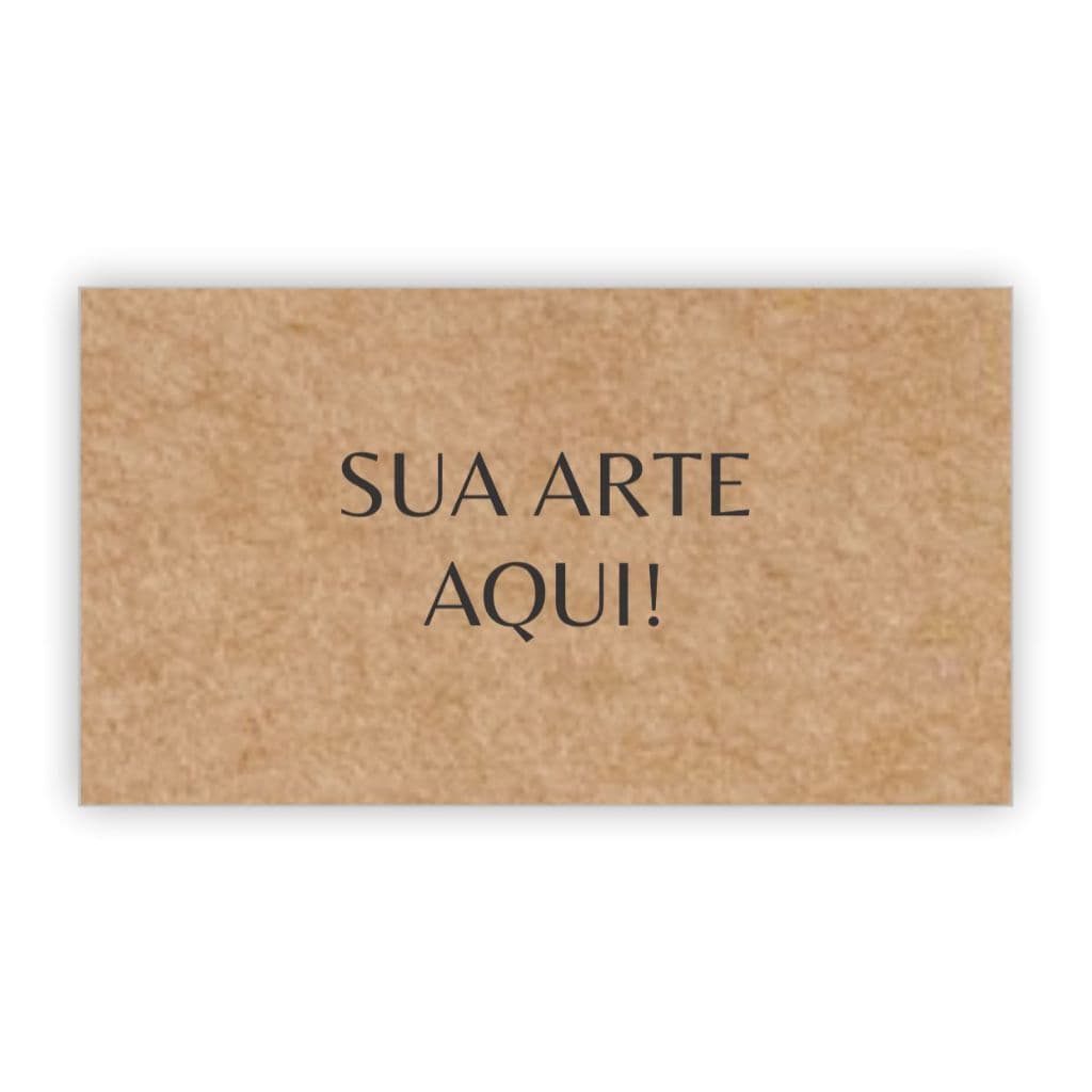200 Cartões de visitas personalizados em papel kraft