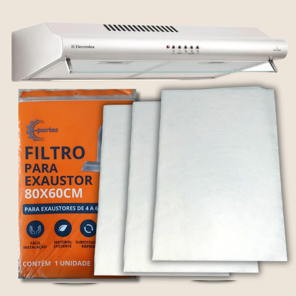 3 Filtros Mantas Para Depurador Exaustores E Coifas Universal 80 Cm X 60 Cm Serve em Todas As Marcas