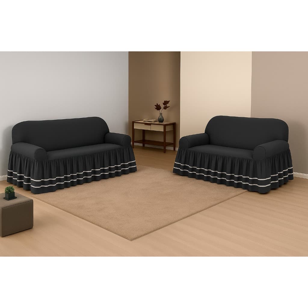 Capa de Sofá 2x3 Lugares Dalia Com Babado Cores