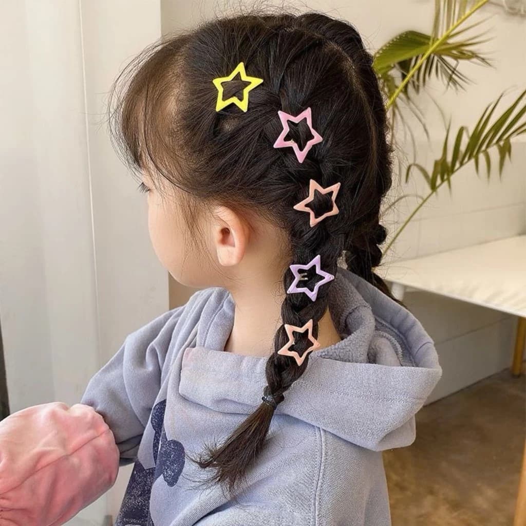 Kit40/80/120 presilia de Cabelo Infantil Estrela Garotas Pentagrama Grampo Bebê Acessórios