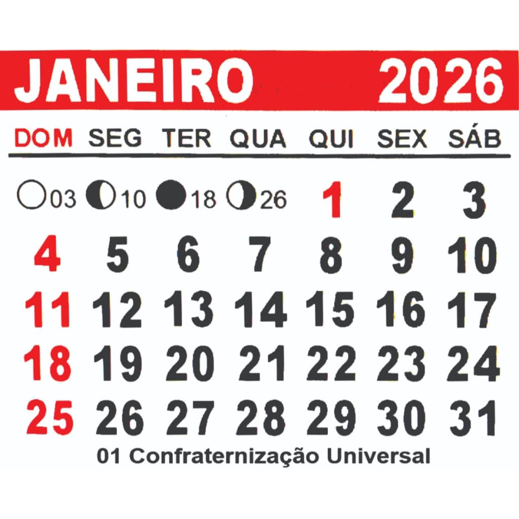 Mini Calendário 2026 Tamanho: 5 x 4.5 cm 100 unidades Bloquinho para ímã de geladeira - Pronta Entrega - Envio Imediato!