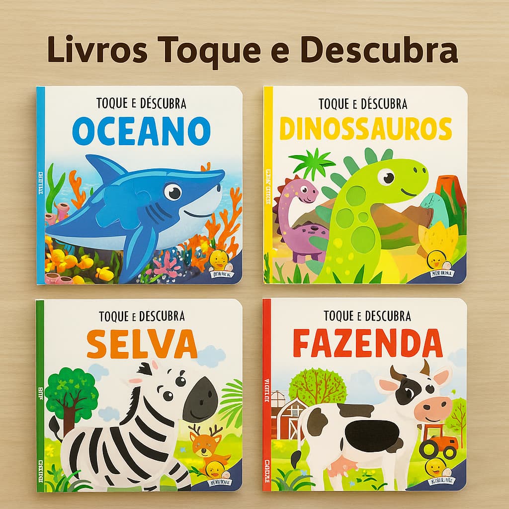 Livro Infantil Sensorial Animais Toque e Descubra Todolivro