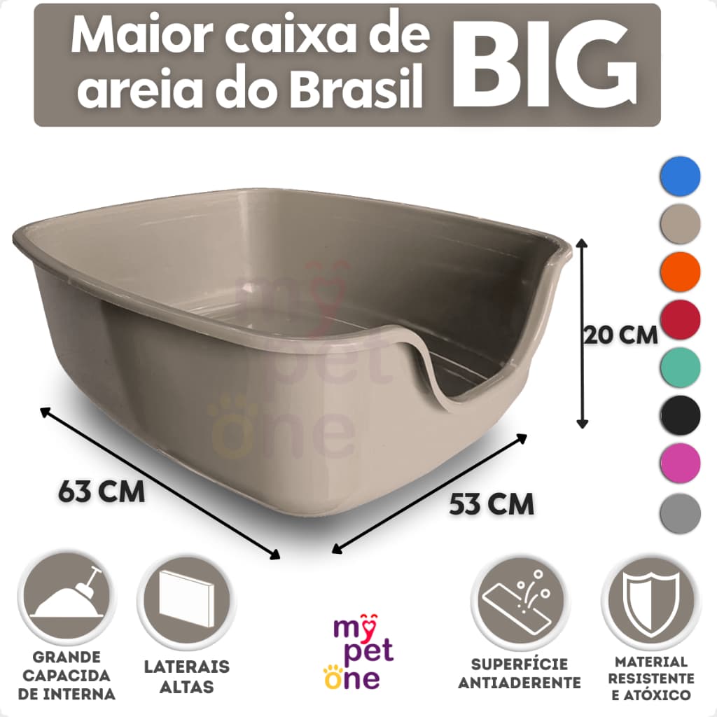 Caixa de Areia para Gatos Funda Big Alvorada Pet - Cor Areia