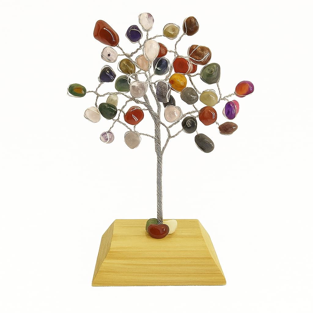 Árvore de Pedra Mista Grande 17cm | Decoração e Energização de Ambientes | Feng Shui Artesanal