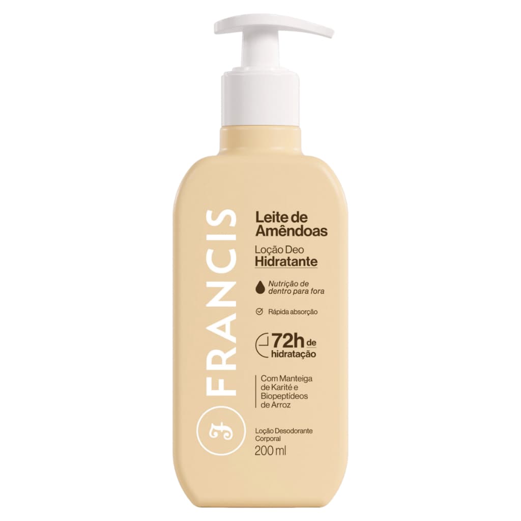 Loção Hidratante Francis Leite De Amêndoas 200ml