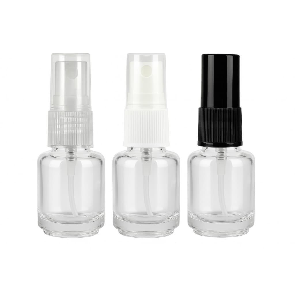 20 Frasco Vidro 5ml Redondo Válvula Spray Para Perfumes