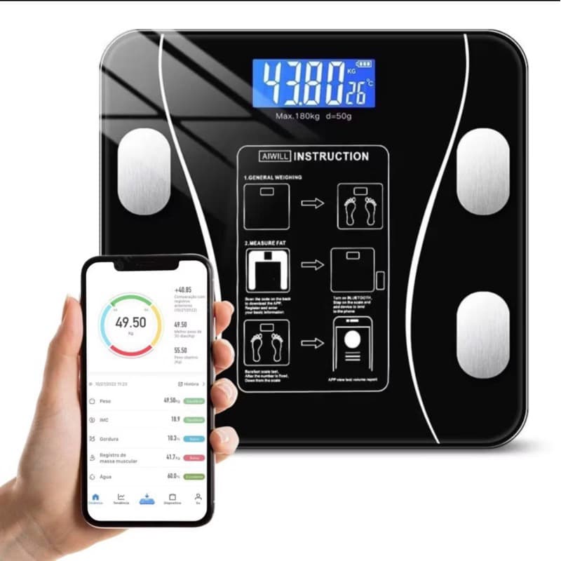 Balança de Bioimpedância Digital - 180kg