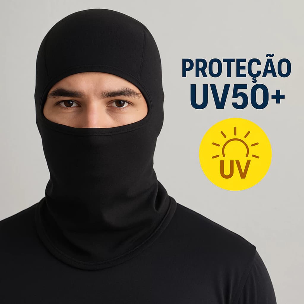 Balaclava Para Motocicleta Proteção Solar Máscara Facial Completa Respirável Ciclismo De Bicicleta