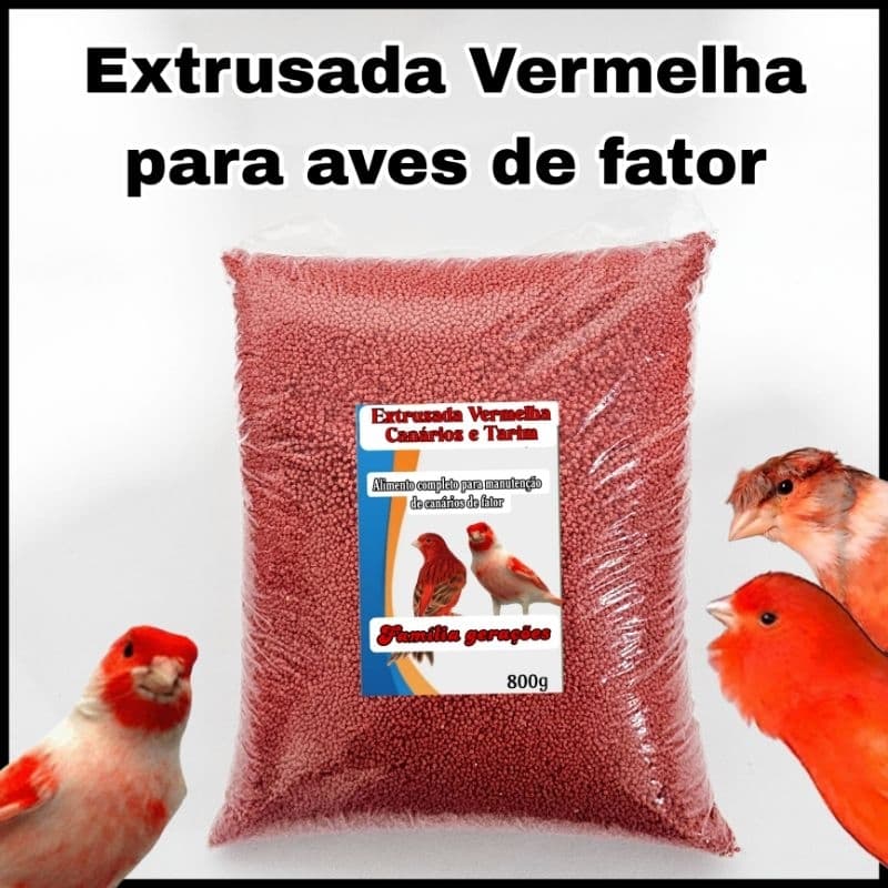 Extrusada vermelha Canários e Tarim 800g