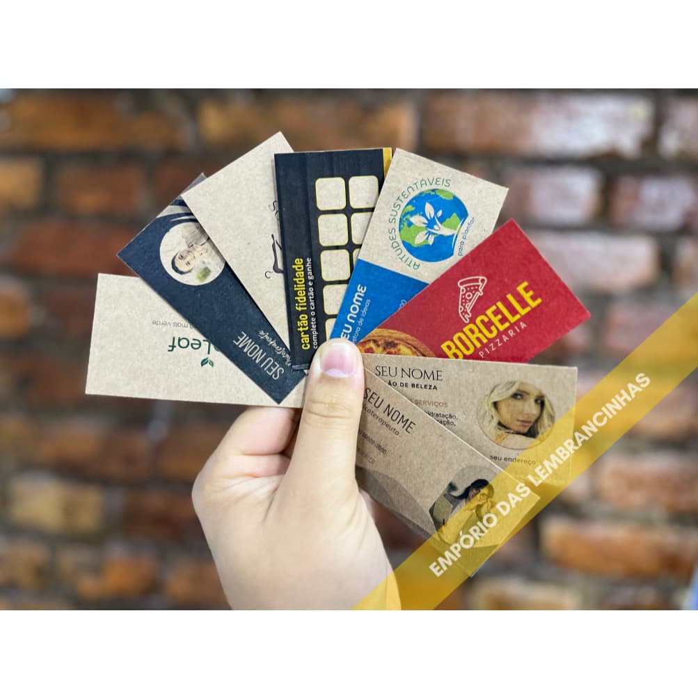 Cartões de Visita Em Kraft 240g - Cantos normais ou redondos