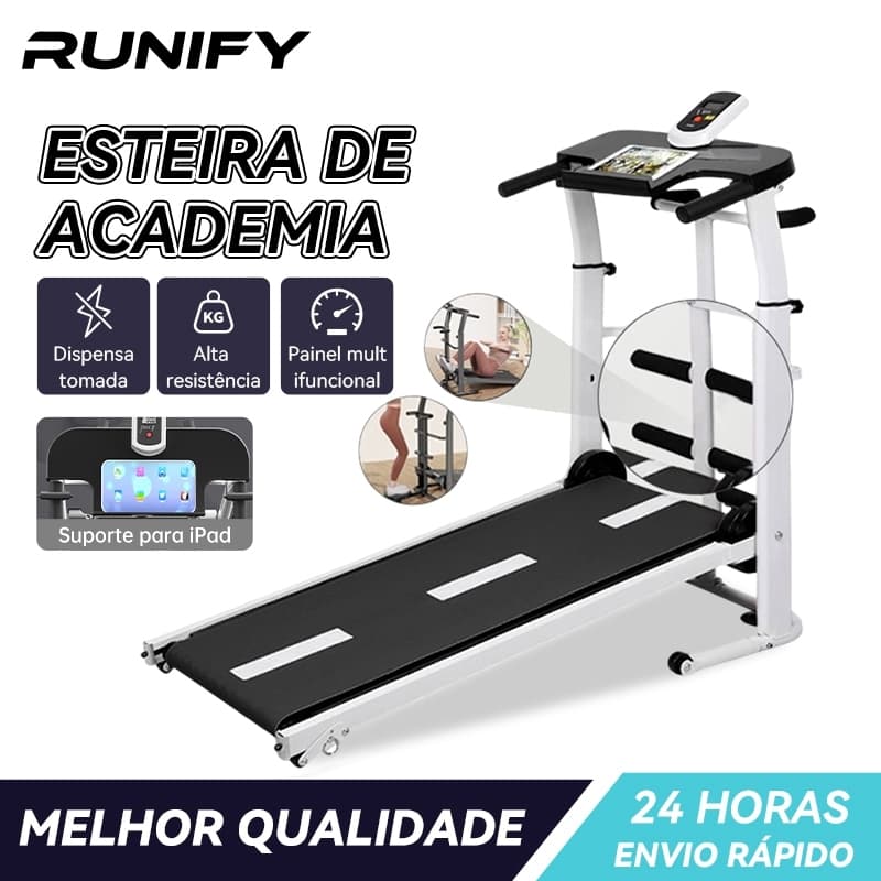 Esteira de Caminhada Mecânica Self Machine com Display suporta 120kg