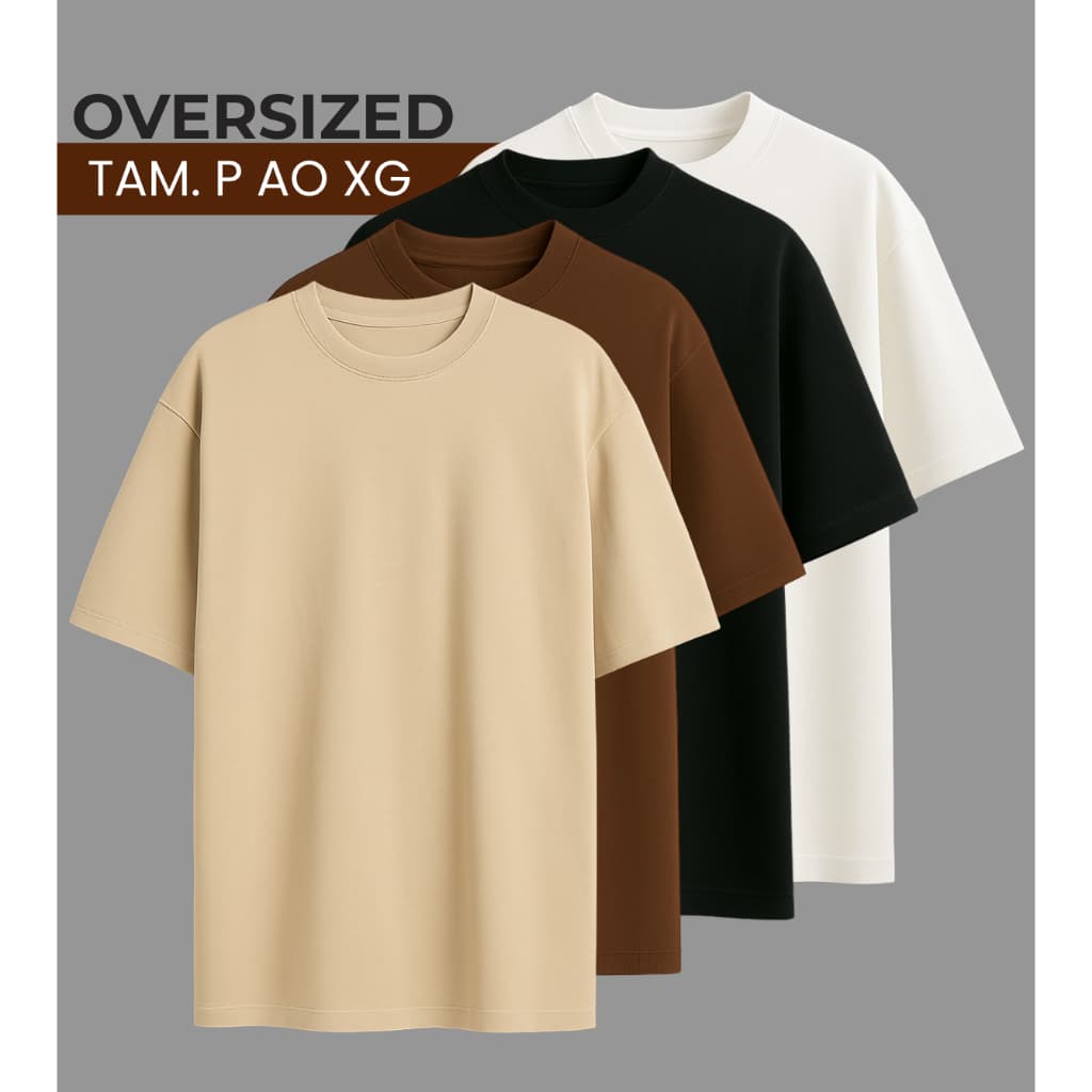 Camiseta Oversized Masculina Algodão Premium Streetwear Moderna Skate Conforto Premium
