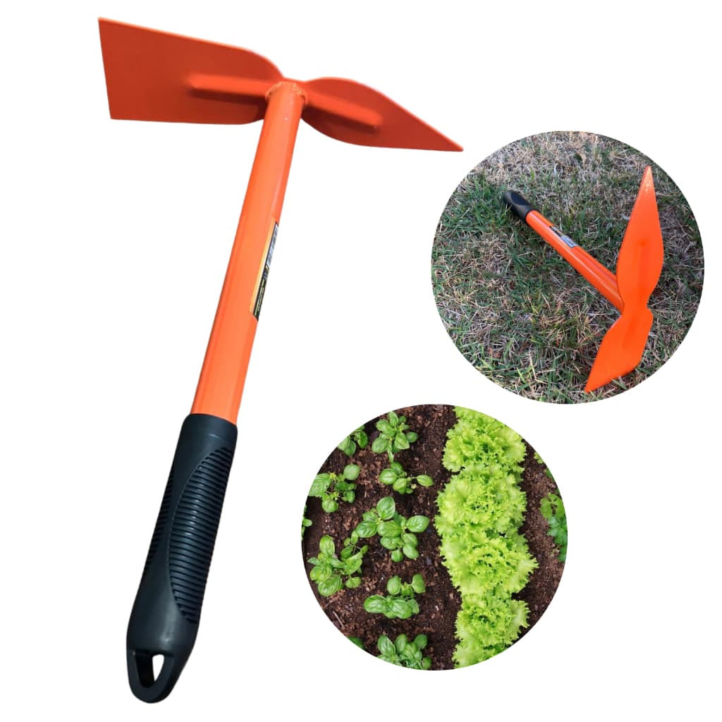 Enxadinha Sacho Coração 38cm Aço Cabo Emborrachado Antiderrapante Jardinagem