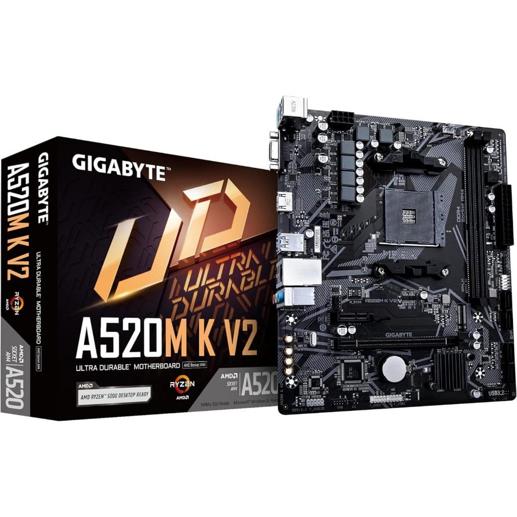 PLACA MAE GIGABYTE A520M K V2 (REV. 1.0) CHIPSET AMD A520 AM4, MATX, DDR4 - A520M K V2 1.0