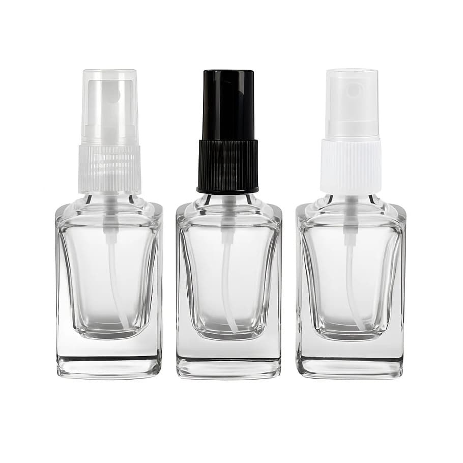 10 Frasco Vidro 10ml Quadrado Válvula Spray Para Perfumes