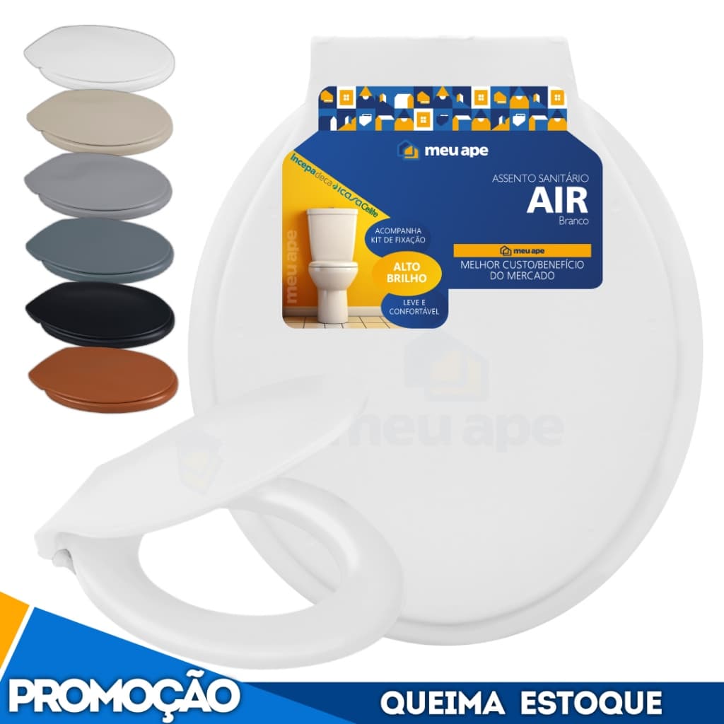 Assento Sanitário Tampa Vaso Basico Oval Celite Deca Logasa Icasa Incepa Air