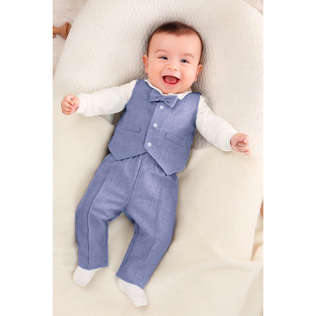 Conjunto Social para Bebê com Gravata Borboleta Zaion