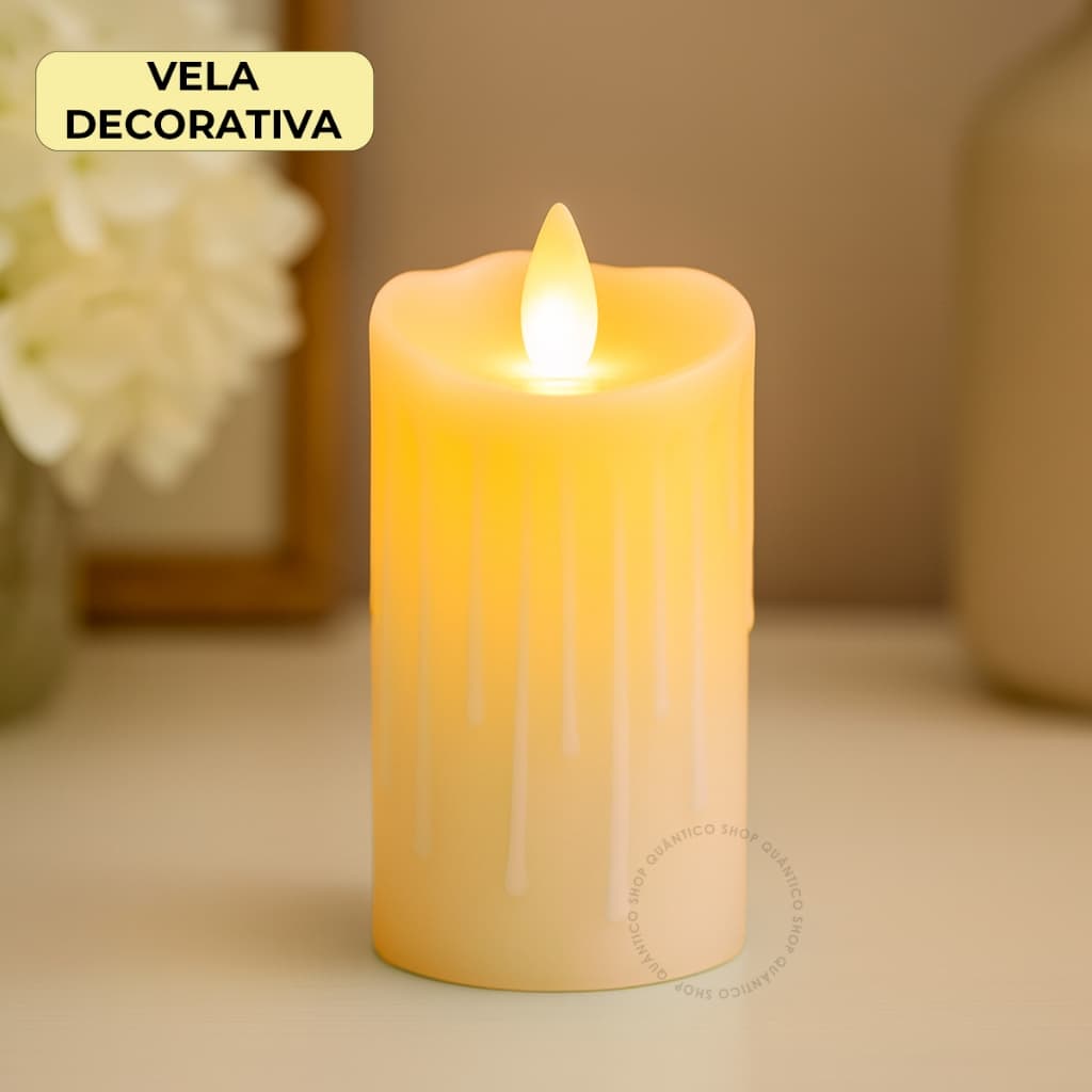 Velas Eletrônica 1 2 4 ou 6 Velas Eletrônica Decorativa Led Amarela Bateria Decoração Iluminação