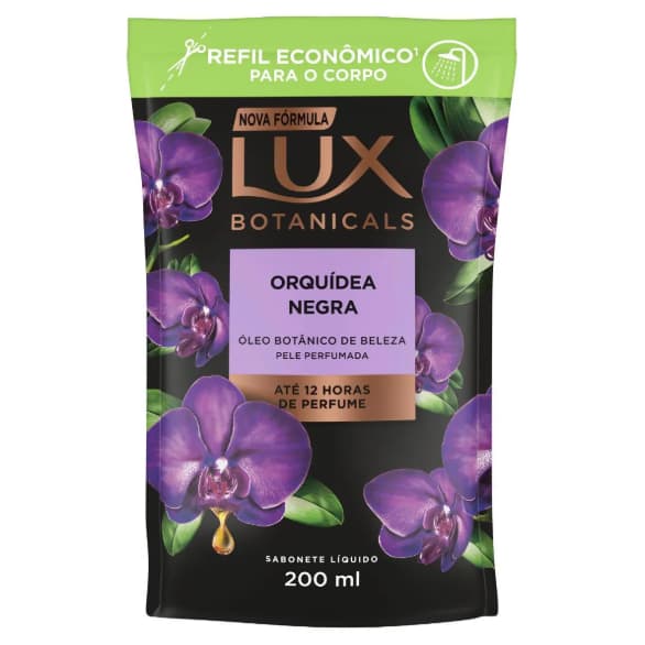 Sabonete Líquido Lux Botanicals Orquídea Negra Refil 200ml