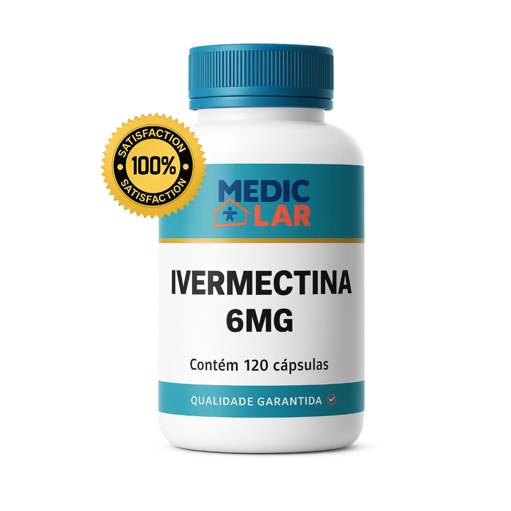 IVERMECTINA 6MG Medic Lar 30, 60, 90 ou 120 Cápsulas