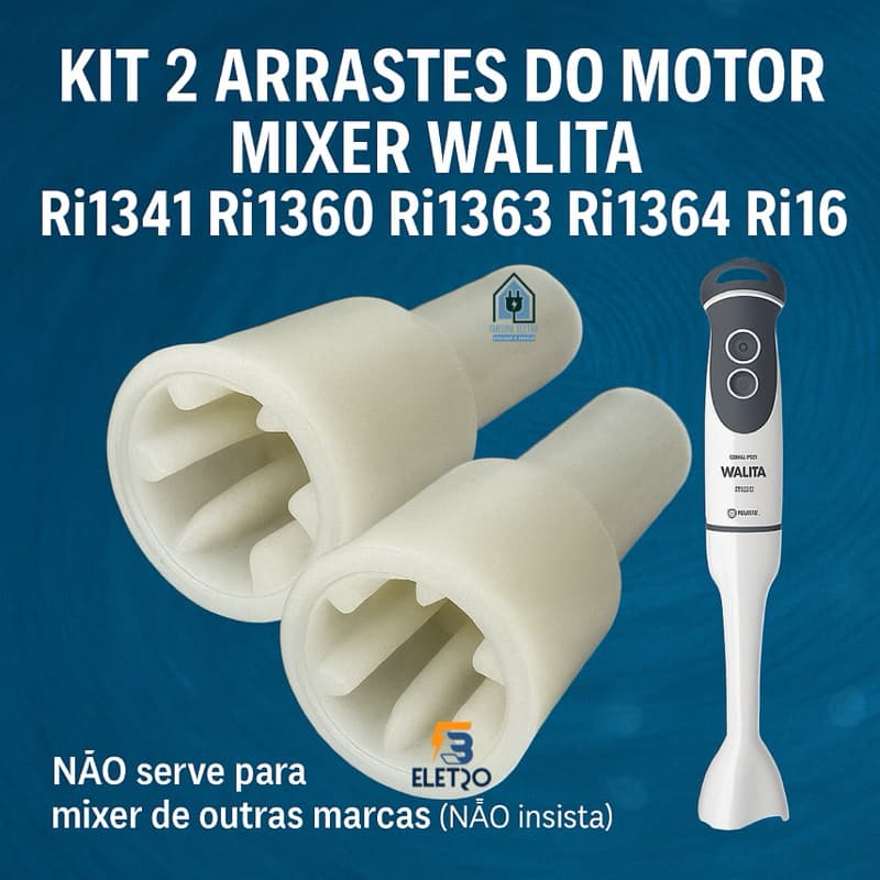 2 Acoplamento Arrastador do Motor Mixer Philips Walita RI1600 RI1363 RI1364 Ri1366
