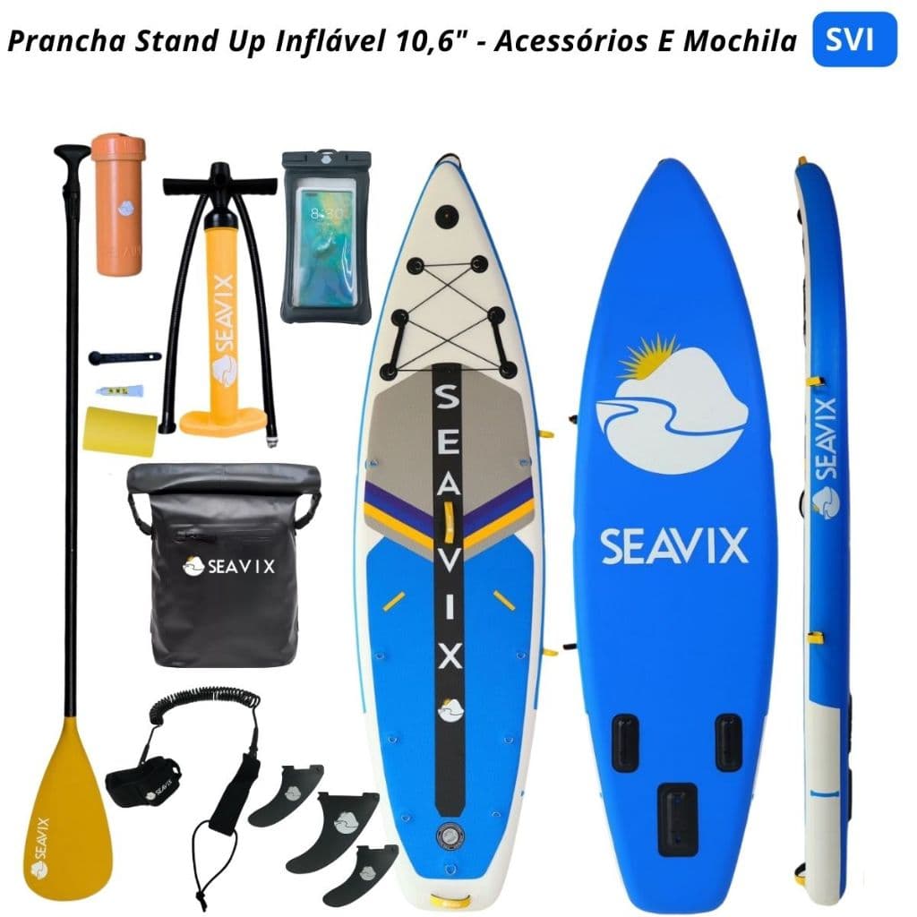 Prancha Stand Up Inflável Alta Performance Barcos Lancha Iates Prancha Surf Praias Rios Mar Diversão