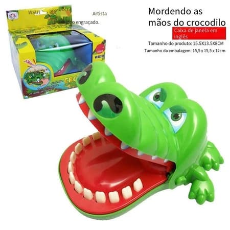 Jogo de desafio de brinquedo de crocodilo, dinossauro e rato para morder os dedos