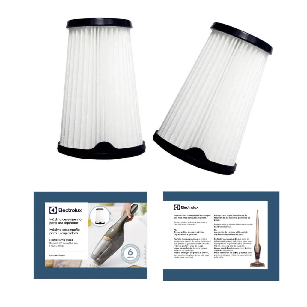 Kit com 2 Filtros para Aspiradores Ergorapido - ERG26 e ERG27 Electrolux