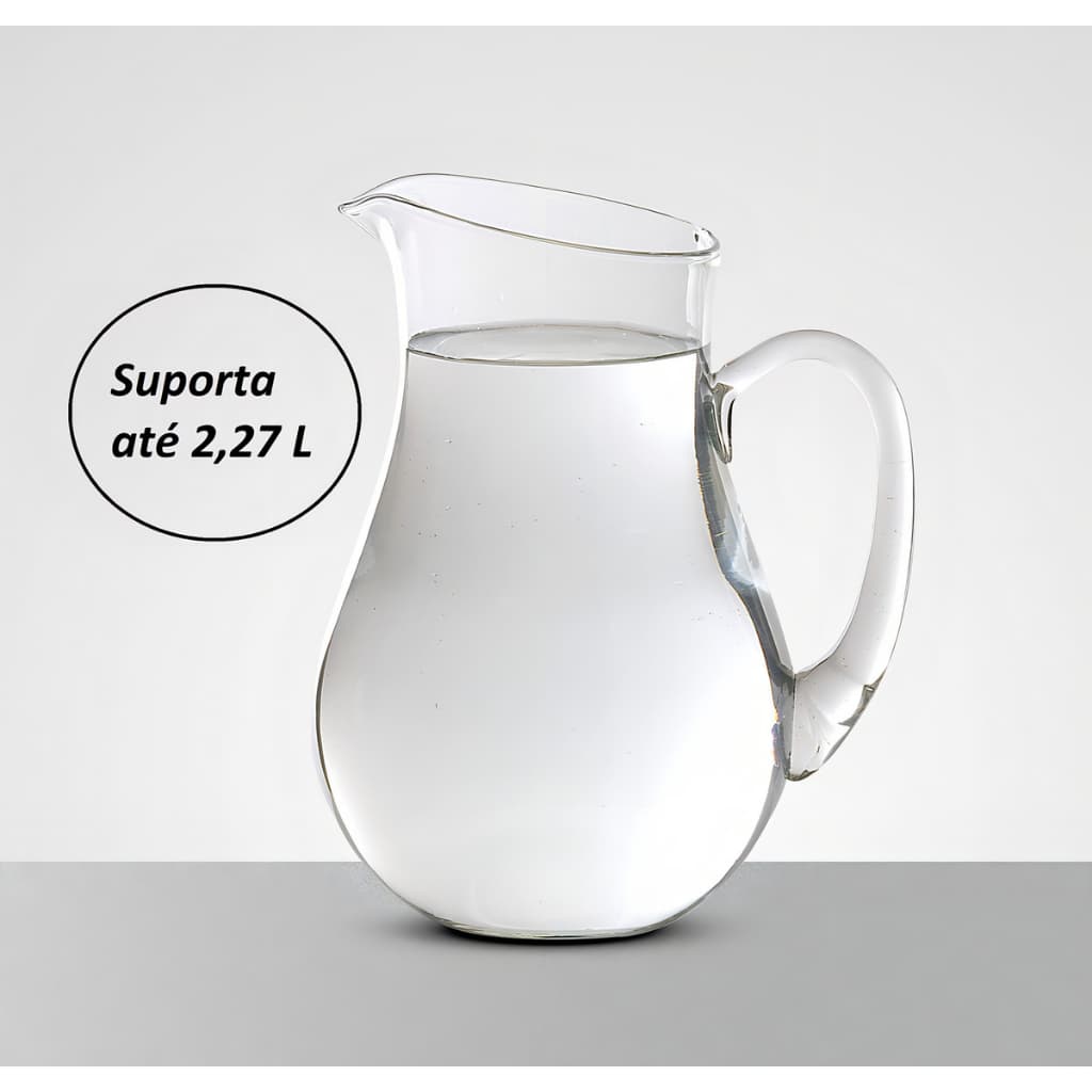 Jarra de Vidro Incolor capacidade 2.27 Lts Luvidarte