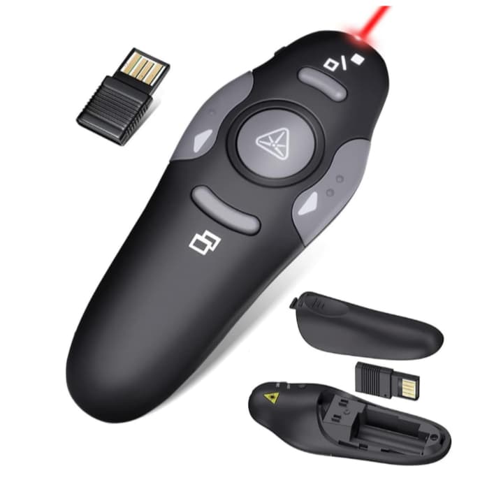 Controle Sem Fio Apresentador Projetor Troca página Caneta Laser Powerpoint Portátil