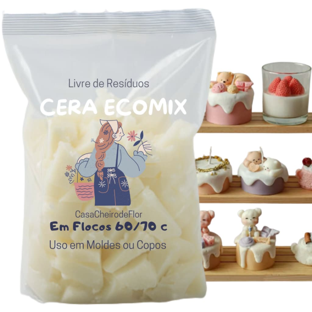 Cera Ecomix Para Moldes Copos de Velas Artesanais