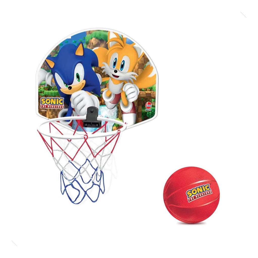 Brinquedo Tabela de Basquete Infantil Sonic Cesta E Bola Lider