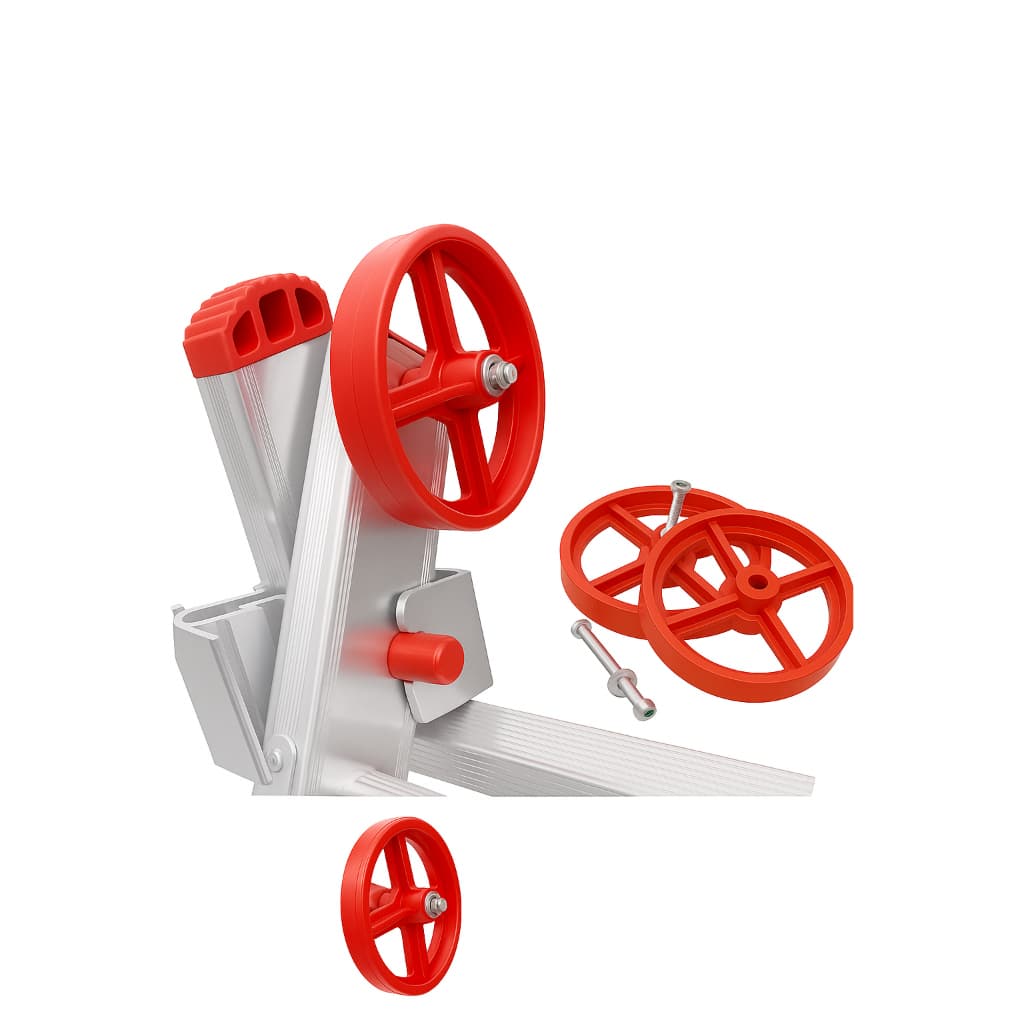 Rodas Para Escada Extensiva De Alumínio  Botafogo Lar e Lazer