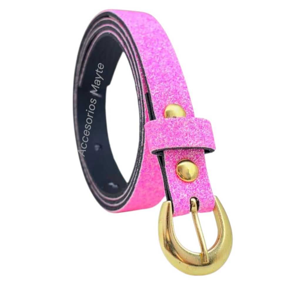 Cinto Feminino Infantil com Brilho Glitter Estrass