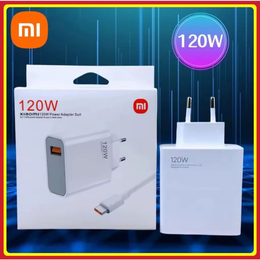 Carregador Turbo 120W Fonte Usb Carregador com cabo Ultra Rápido 120w Usb Carregamento rápido