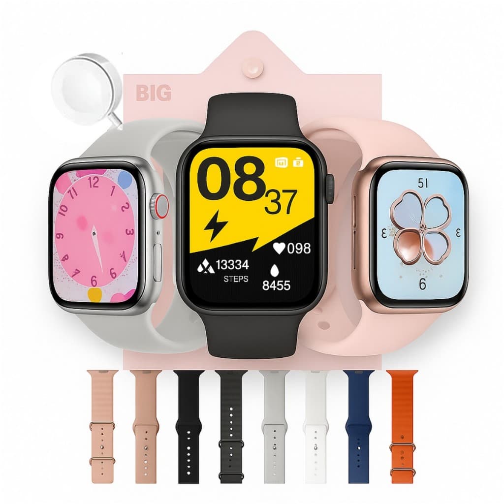 Smartwatch Feminino W10 Mini Series 41mm 8 Pulseiras Tela Amoled Serie 10 Laxasfit 2025