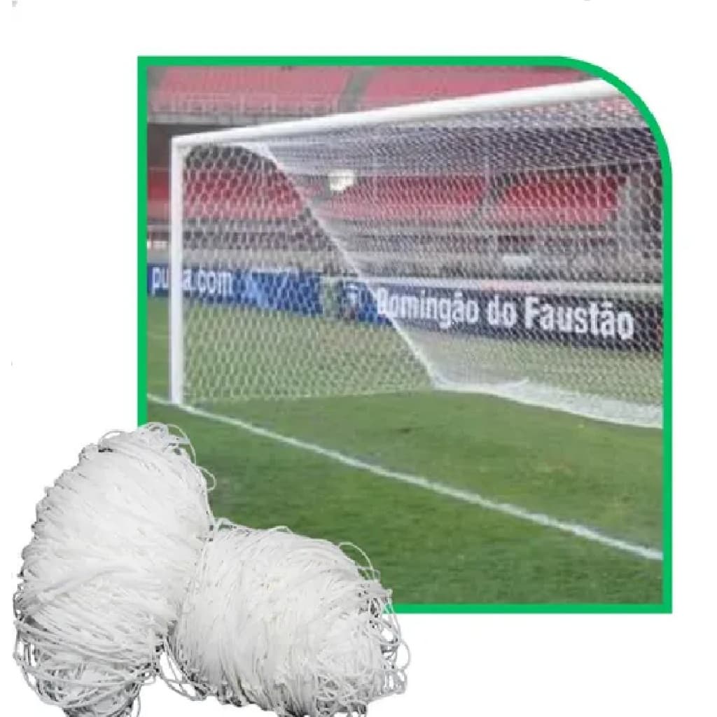 Rede De Futebol Campo Fio 5mm Tradicional Véu De Noiva Seda Branco
