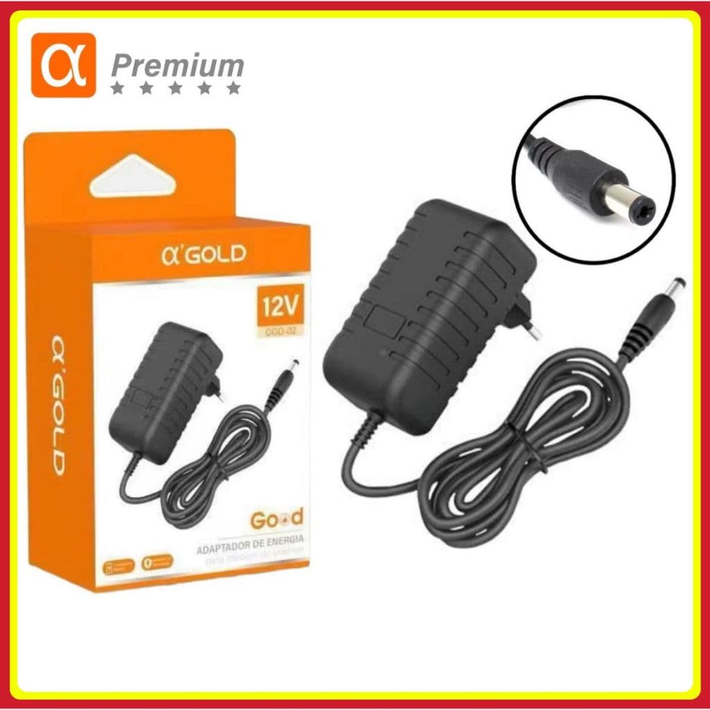 Adaptador de energia 12V  Para modem de internet Fonte 12V 2A Estabilizada Chaveada Bivolt Cftv Fita Led